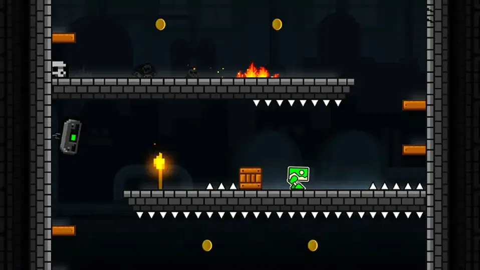 Imagen de steam en el modo plataformas de Geometry Dash de un nivel oficial