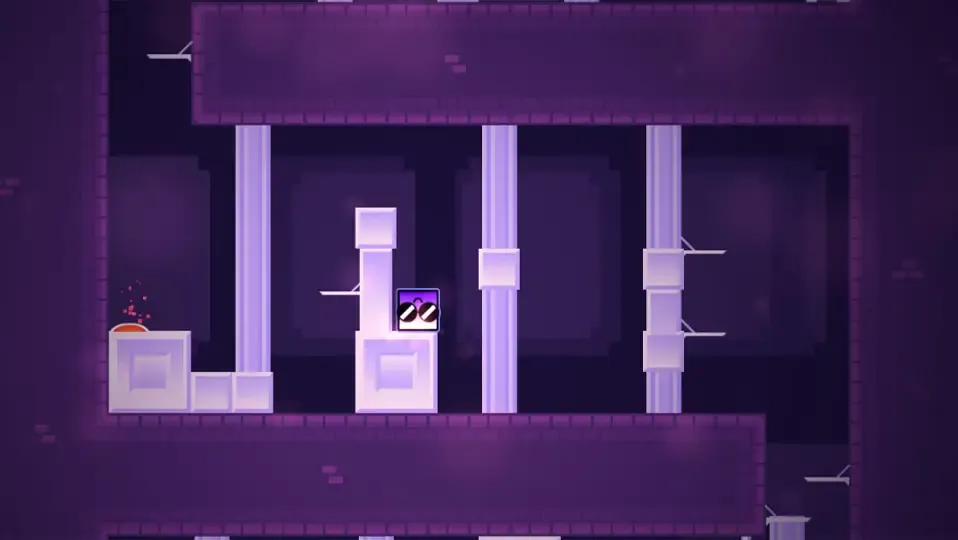 Captura de pantalla del nuevo modo plataformas de Geometry Dash con un fondo de colores